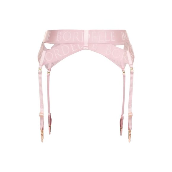 New! Bordelle Pink Logo Garter Belt Size Small 2191 - Picture 1 of 9